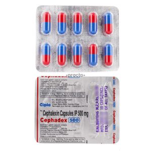 6 x Pharmaceutical Cefalexin 500mg x 10 Capsules