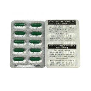 Pharmaceutical Doxycycline 100mg x 8 Capsules