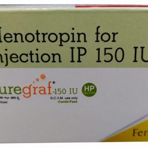 6 x Pharmaceutical Menotropin 150 IU (Hmg)